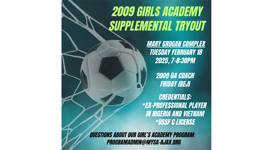 2009 GIRLS ACADEMY SUPPLEMENTAL TRYOUT